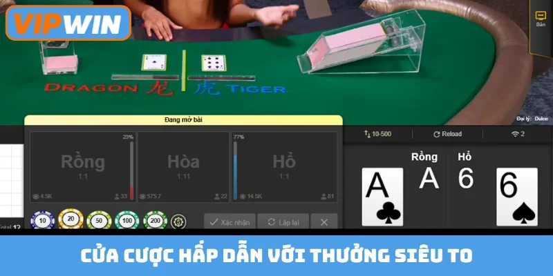 Cửa cược hấp dẫn với thưởng siêu to