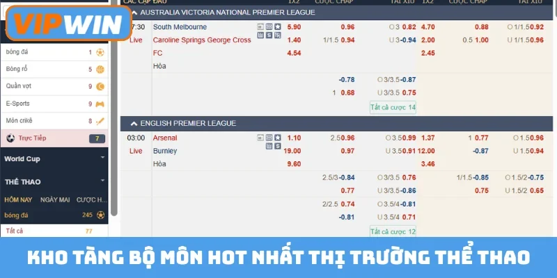 Kho tàng bộ môn hot nhất thị trường thể thao