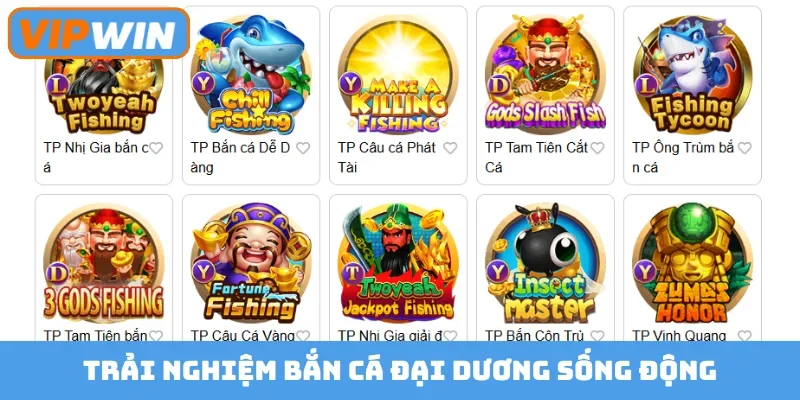 Trải nghiệm bắn cá đại dương sống động